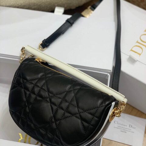 DIOR迪奥羊皮革藤格纹小号Vibe Hobo手袋M7200ONOA_M911