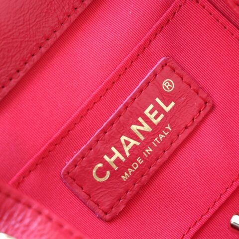 CHANEL香奈儿2022cc早春度假系列油蜡牛皮双肩小背包AS2908红色