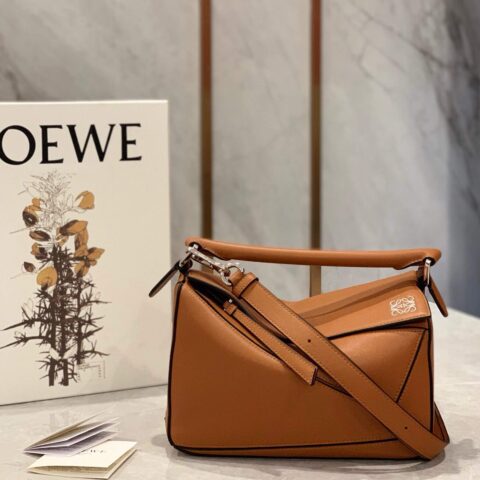 LOEWE罗意威 Puzzle bag 小号几何包 0189焦糖色24CM