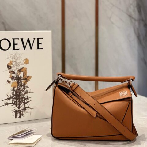 LOEWE罗意威 Puzzle bag 小号几何包 0189焦糖色24CM