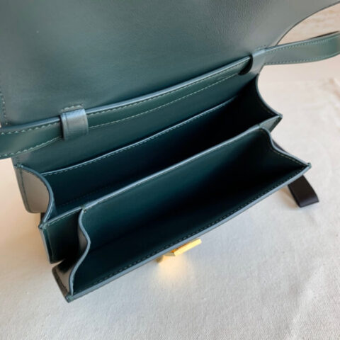 CELINE TEEN CLASSIC Box Teen18.5 抛光牛皮豆腐包 192523绿色