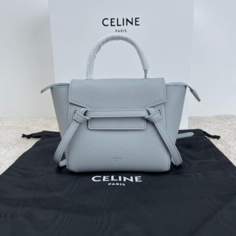 CELINE Belf PICO新色 掌纹迷你粒面小牛皮鲶鱼包 194263矿物色