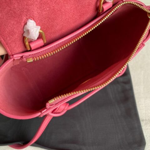 CELINE Belf PICO 迷你粒面小牛皮鲶鱼包 194263粉色