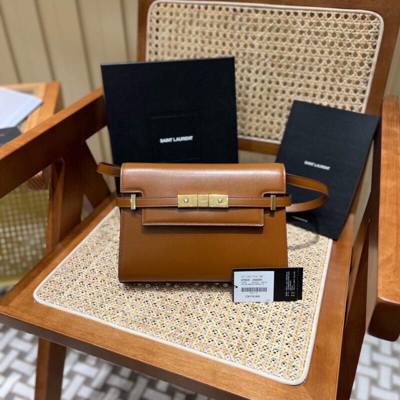 Saint laurent Ysl 𝙈𝙖𝙣𝙝𝙖𝙩𝙩𝙖𝙣 𝟮𝟰𝙘𝙢 小号法棍包 675626棕色