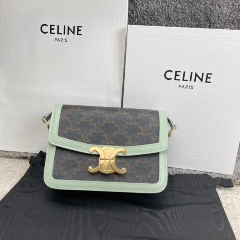 CELINE TRIOMPHE帆布和小牛皮小号手袋 188882