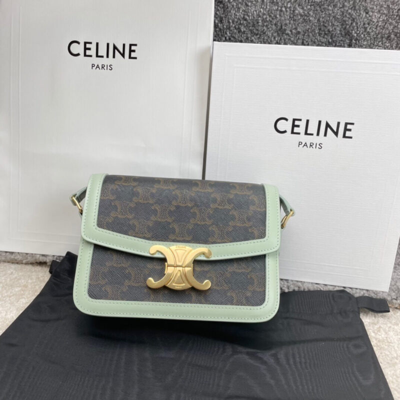 CELINE TRIOMPHE帆布和小牛皮小号手袋 188882