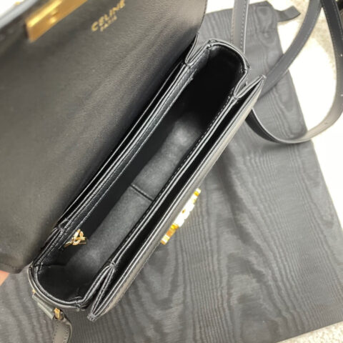 CELINE TRIOMPHE帆布和小牛皮小号手袋 188423