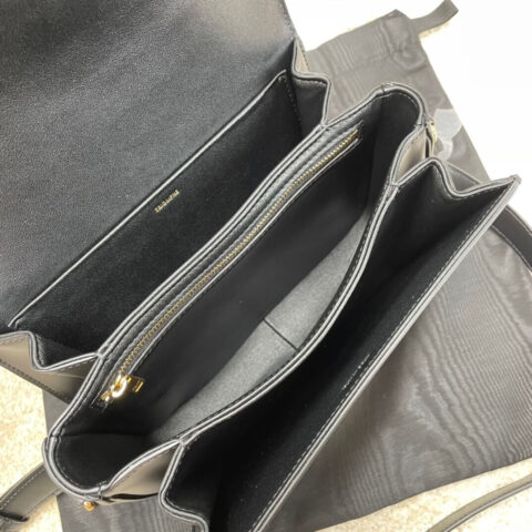 CELINE TRIOMPHE刺绣织物和牛皮革手袋 187363