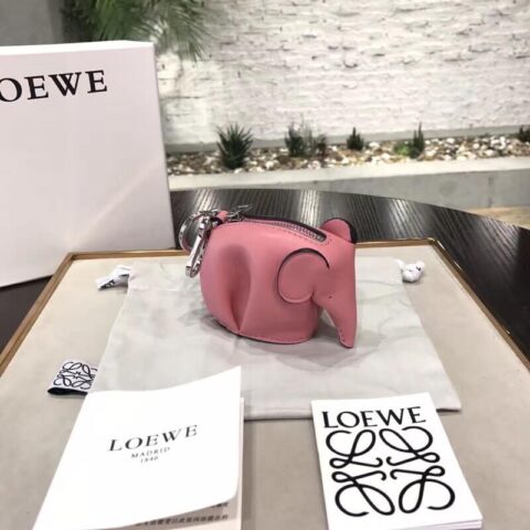 LOEWE罗意威 Elephant 小象🐘钥匙扣挂件 0255粉色
