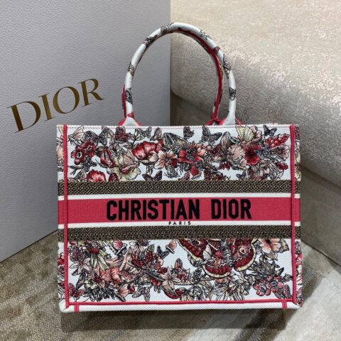 DIOR多色蝴蝶刺绣中号 Book Tote 手袋 M1296ZRHQ_M884