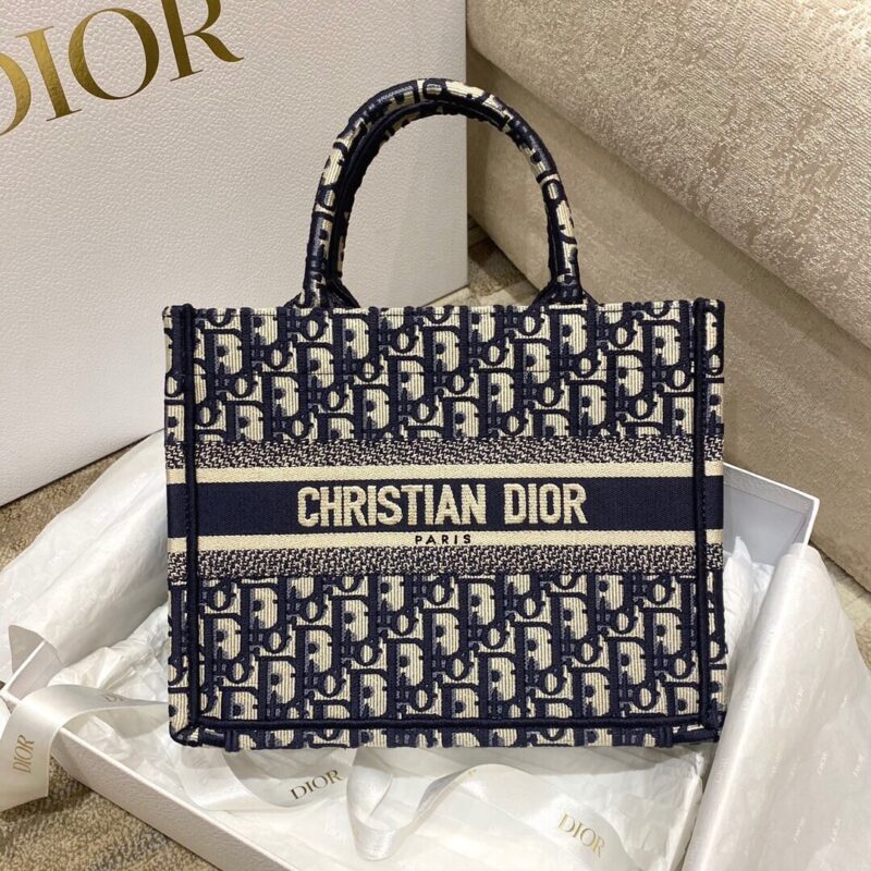 DIOR蓝色Oblique印花小号Book Tote手袋 M1265ZRIW_M928
