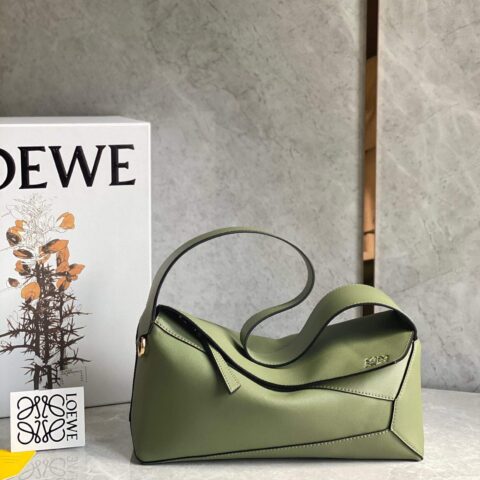 LOEWE罗意威Puzzle hobo腋下包 0673牛油果绿