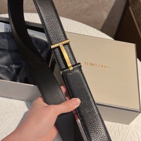 TOMFORD汤姆福特   男士T字搭扣双面腰带4.0cm