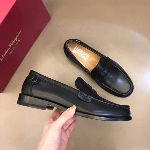 Ferragamo 菲拉格慕 意大利进口牛皮皮胚高端男士正装鞋休闲皮鞋