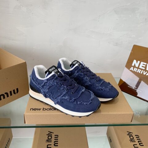 【Miu Miu × New Balance 574】 miumiu新百伦联名 2022ss走秀情侣款男女同款运动鞋