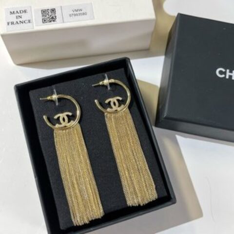 新款☑️CHANEL香奈儿双c流苏耳钉耳环