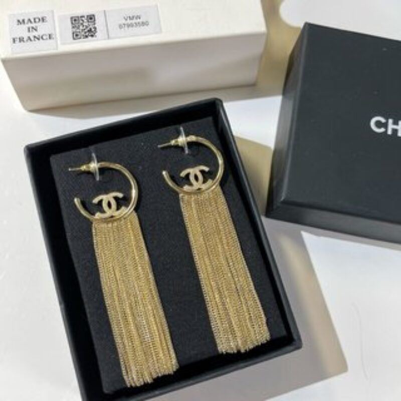 新款☑️CHANEL香奈儿双c流苏耳钉耳环