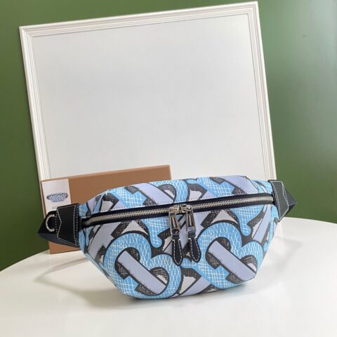 Burberry巴宝莉专属标识印花环保帆布胸包