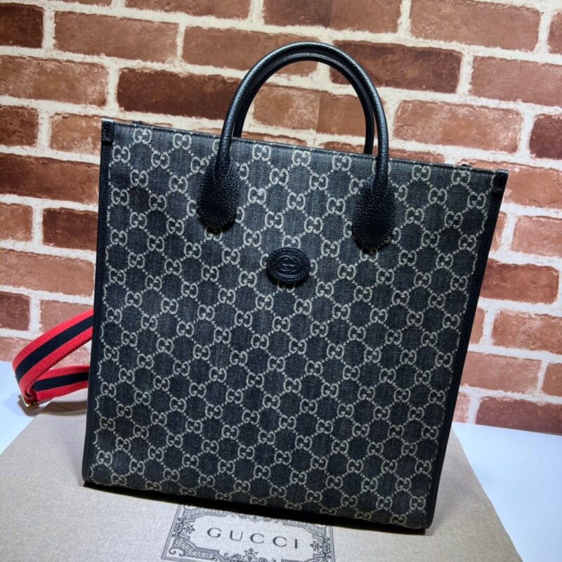 GUCCI古驰互扣式双G中号托特包674155