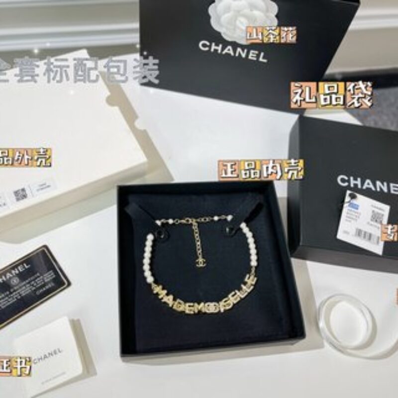 新款☑️CHANEL香奈儿双c字母珍珠项链