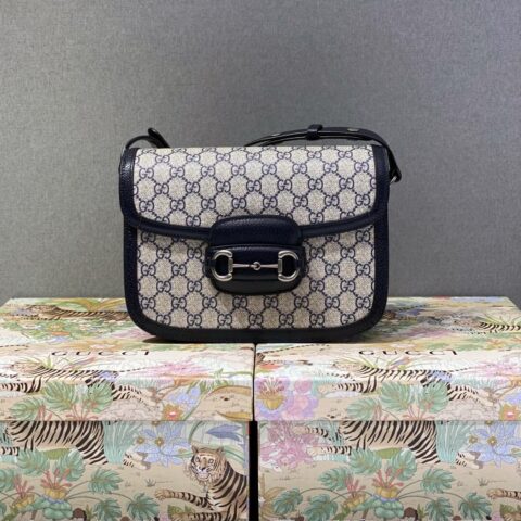 Gucci1955系列小号蓝色马鞍包602204 K9GSN 4075