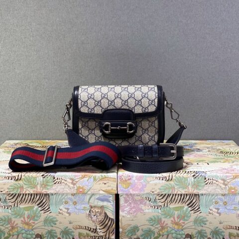 Gucci1955系列GG迷你蓝色马鞍包 658574 96IWN 4076