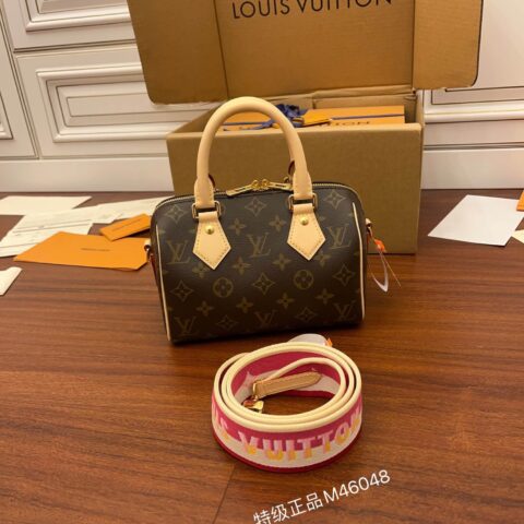 LV M45948 Speedy Bandoulière 20 刺绣肩带枕头包
