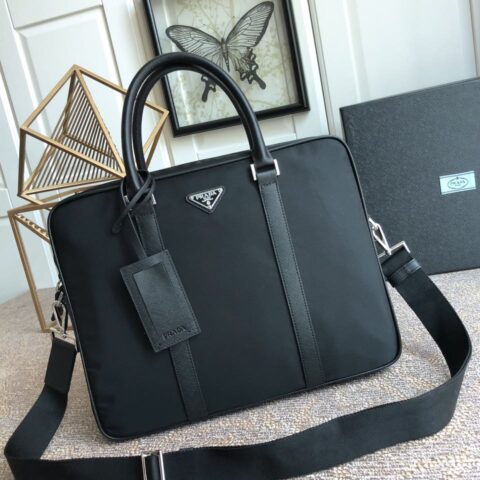 PRADA普拉达进口降落伞布料公文包2VE0891