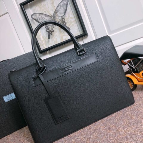 PRADA普拉达进口小牛皮材质男士公文包2VG041