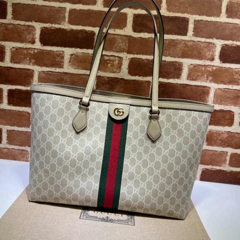 GUCCI古驰Ophidia系列织带中号托特包631685