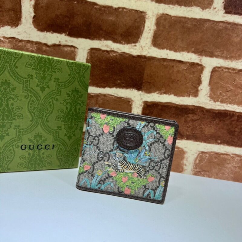 GUCCI古驰老虎印花男士短夹671652