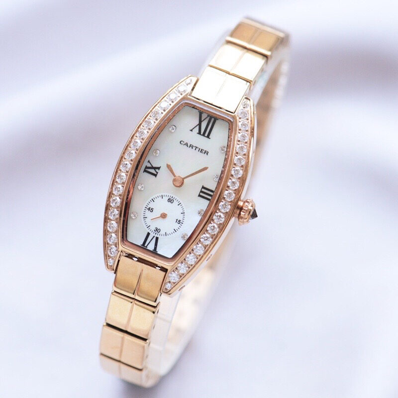 卡地亚-CARTIER MINI酒桶两针半女士腕表 进口石英机芯