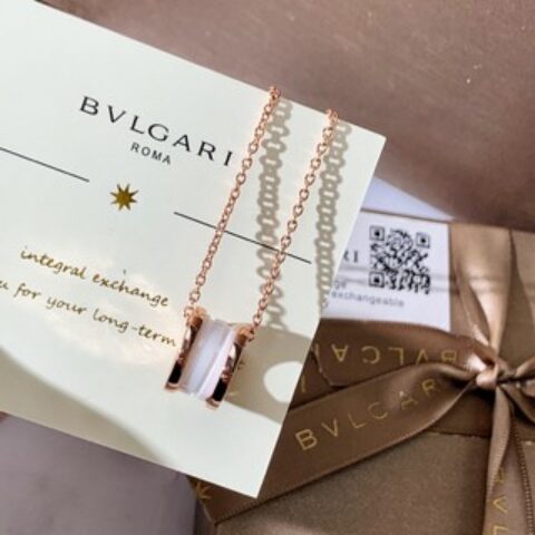 BVLGARI宝格丽经典款黑白陶瓷项链