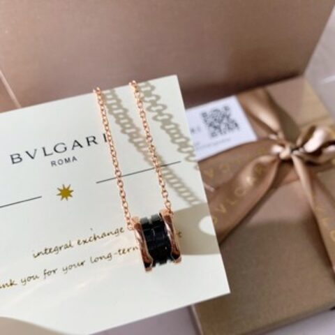 BVLGARI宝格丽经典款黑白陶瓷项链