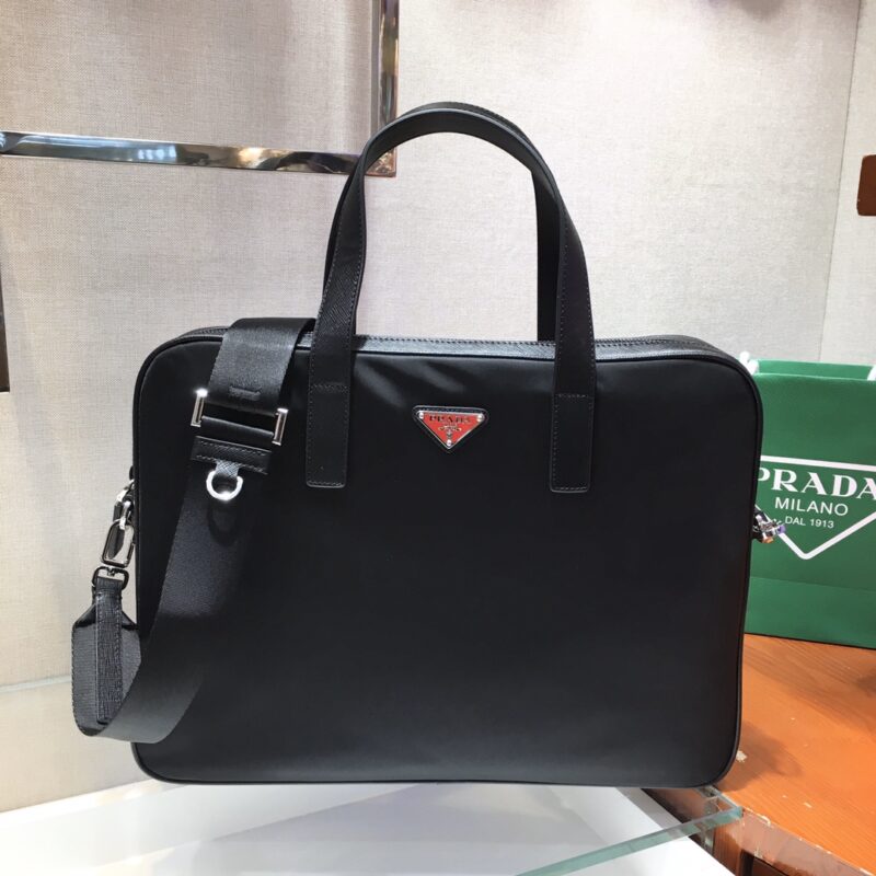 PRADA普拉达进口尼龙布料男士公文包2VE368