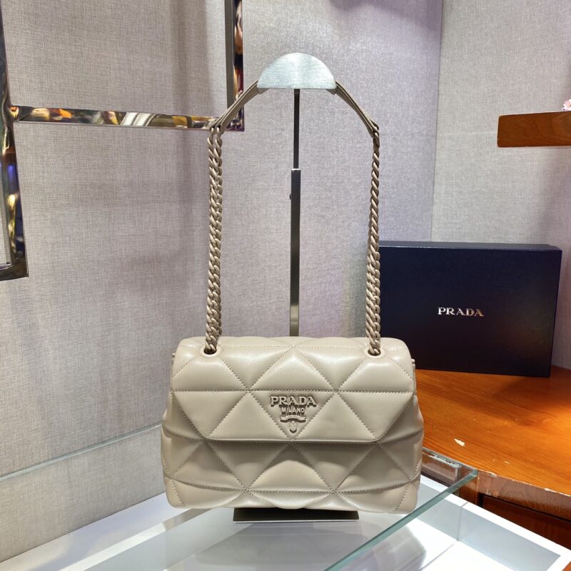 PRADA普拉达进口小羊皮肩背包1BD232