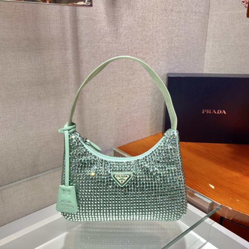 PRADA普拉达水钻Hoboؔ迷你手袋1NE515