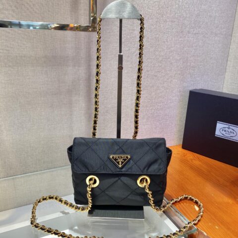 PRADA普拉达Vintage中古链条菱格流浪包1BD623