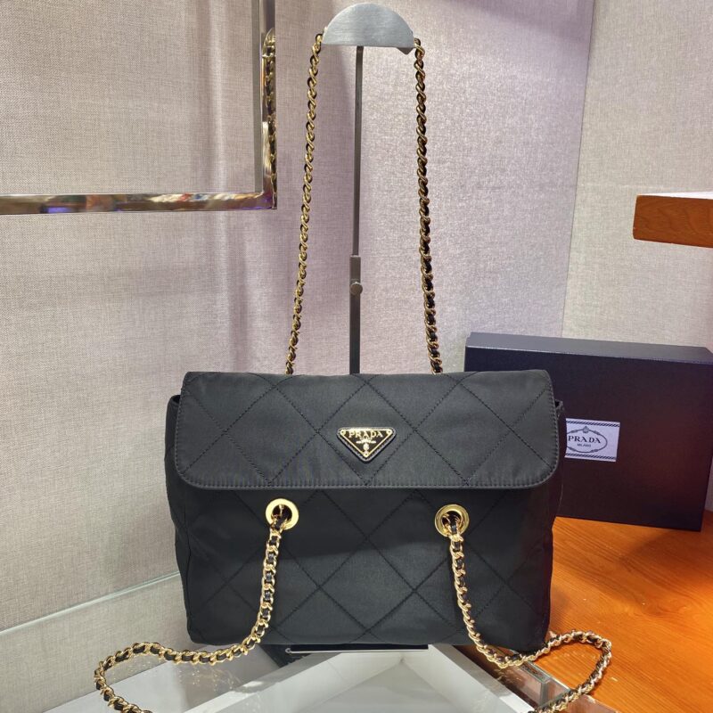 PRADA普拉达Vintage中古链条菱格流浪包1BD630