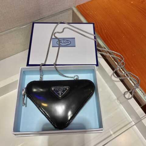 PRADA普拉达亮面小零钱包1BD733