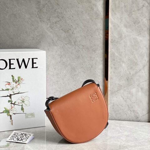 LOEWE罗意威 Heel duo系列单肩包 0508棕黑