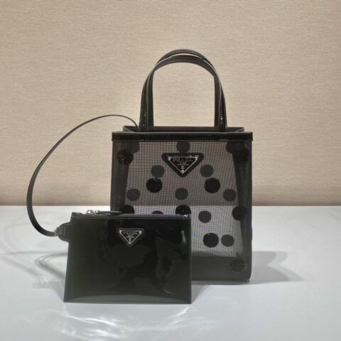 PRADA普拉达刺绣波亮圆点托特包1BG417
