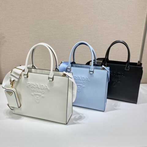 PRADA普拉达Saffiano牛皮大号托特包1BA337
