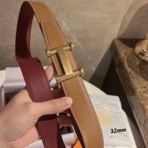 爱马仕HERMES    Agora皮带扣&双面皮腰带32毫米