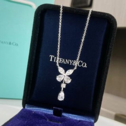 新款☑️TIFFANY&Co.蒂芙尼四叶草水滴钻项链