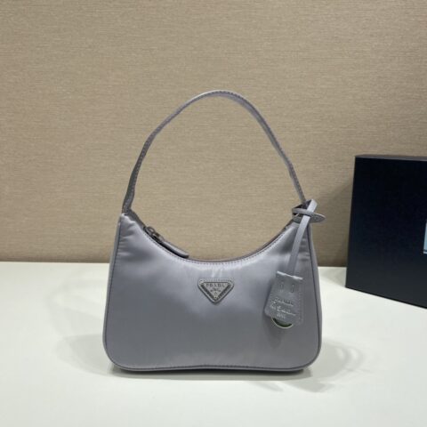 PRADA普拉达进口原厂降落伞布料月亮形中古包1NE515