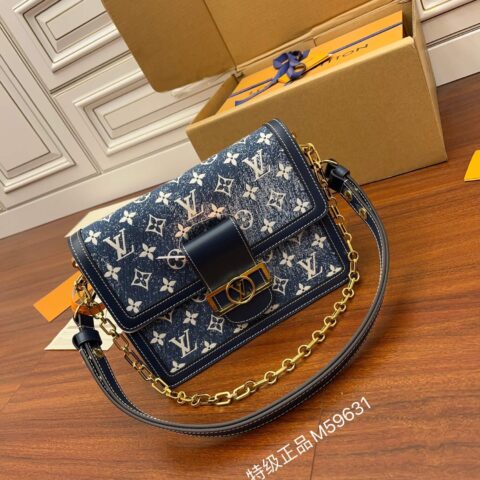 LV M59631 Dauphine 25 丹宁牛仔蓝达芙妮