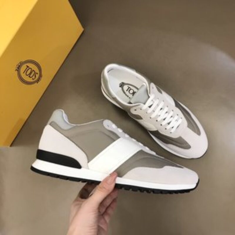 Tod'S托德斯  意大利进口小牛皮拼原版防水布面新款男士休闲运动鞋
