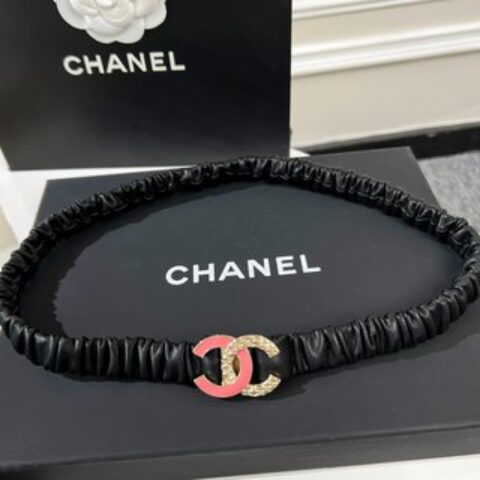 新款☑️CHANEL香奈儿双c小羊皮腰带腰链