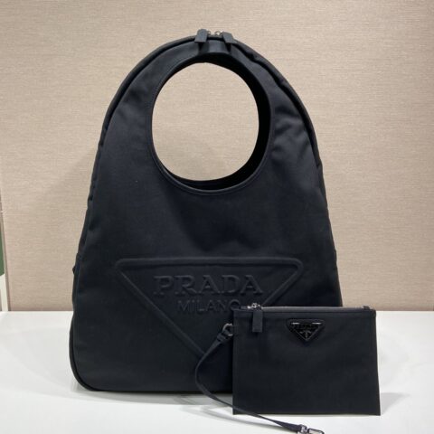 PRADA普拉达帆布托特包大三角包2VY005